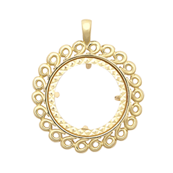 9ct YG Fancy Sovereign Mount Pendant