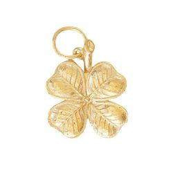9ct Yellow Gold Four Leaf Clover Pendant