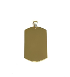 9ct YG Dog Tag Pendant