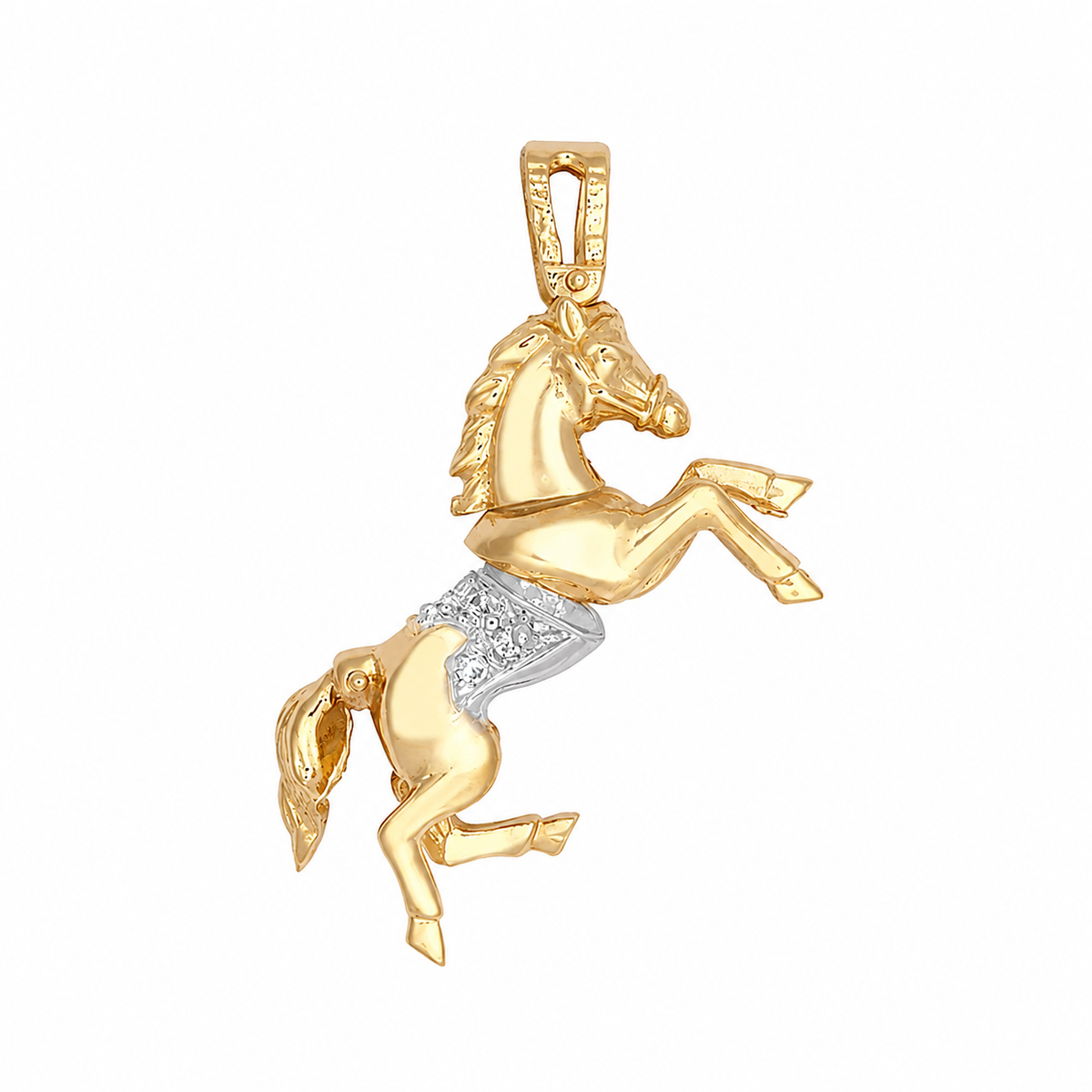 9ct Gold Galloping Horse Pendant