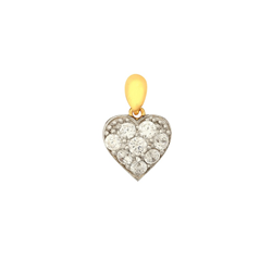 9ct YG Cz Heart Pendant