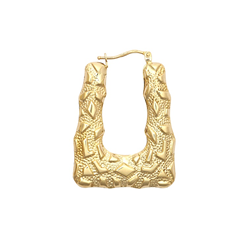 9ct Yellow Gold Handbag Creole Earrings