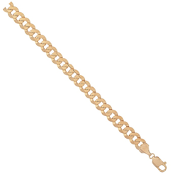 9ct YG Super Flat Curb Chain Gents