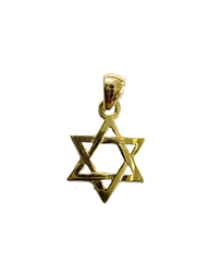9ct Yellow Gold Star of David Pendant with a jump ring