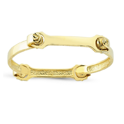 9ct YG Bone Gents Bangle