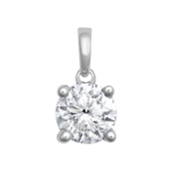 18ct WG 0.50Ct Diamond Solitaire Pendant 