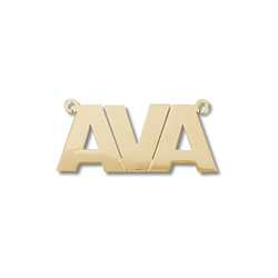 Gold 15mm Personalised Block Nameplate