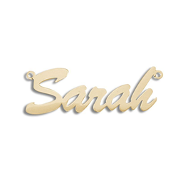 Gold 15mm Personalised Script Nameplate
