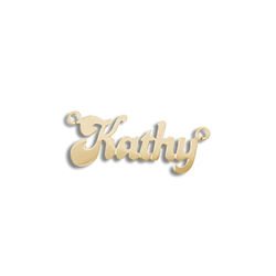 Gold 8mm Personalised Fancy Nameplate