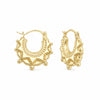 9ct Gold Extra Small Round Creole Spike Earrings