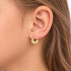 9ct Gold Extra Small Round Creole Spike Earrings