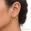 9ct Gold Plain Hoop Earrings