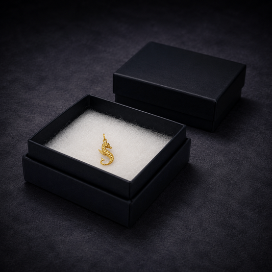 9ct Gold Petite Sea Horse Charm Pendant