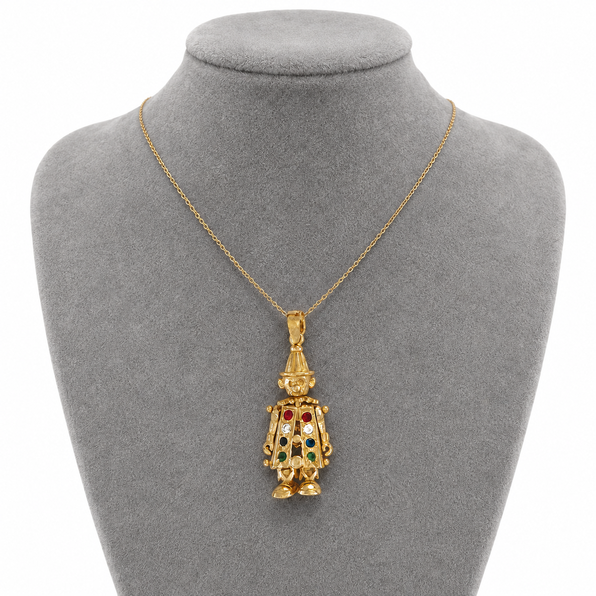 9ct Gold Small Clown Pendant