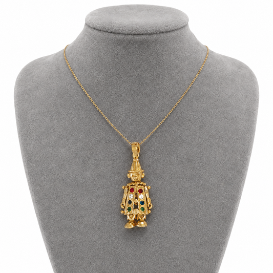 9ct Gold Small Clown Pendant