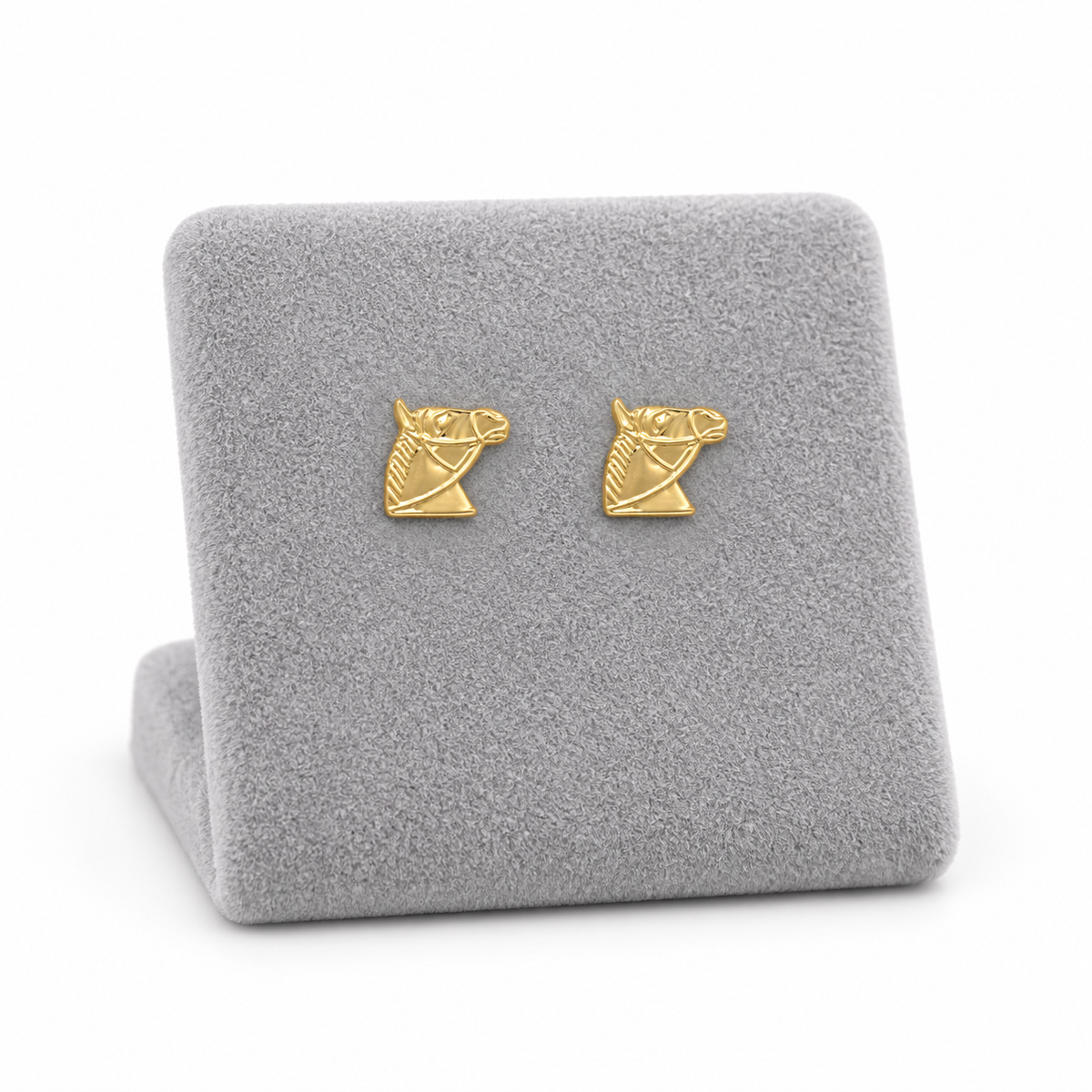9ct Gold Horse Head Stud Earrings