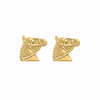 9ct Gold Horse Head Stud Earrings, front view
