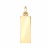 9ct Gold Ingot Bar Pendant