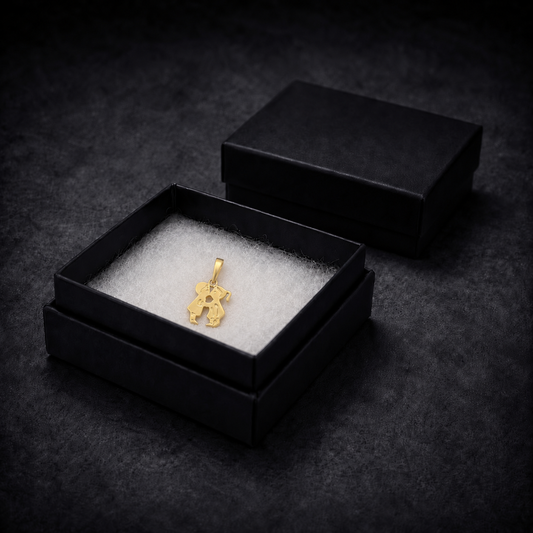 9ct Gold Boy & Girl Kissing Pendant