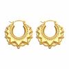 9ct Gold Round Creole Spike Earrings