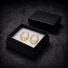 9ct Gold Claddagh Earrings, front view
