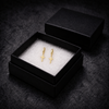 9ct Gold Plain Polished Huggie with Cross Earrings