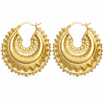 9ct Gold Vintage Creole Earrings