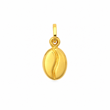 9ct Gold Coffee Bean Hollow Charm Pendant