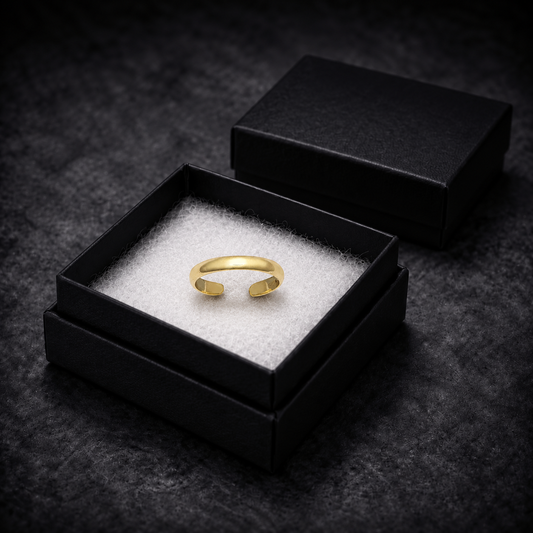 9ct Yellow Gold Plain Toe Ring, in the gift box