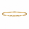 9ct gold 3mm flat diamond cut ladies bangle