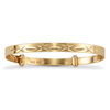 9ct gold diamond cut expandable children's bangle