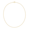 9ct gold ultra fine oval belcher chain laid in a full circle