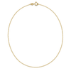 9ct gold 0.7mm diamond cut curb chain laid in a full circle