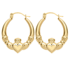 9ct Gold Claddagh Earrings