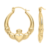 9ct Gold Claddagh Earrings