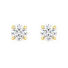 9ct gold 3mm CZ stud earrings, the pair