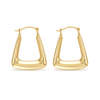 9ct gold handbag creole earrings, the pair
