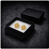 9ct gold flower stud earrings in their gift box