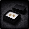 9ct gold double knot stud earrings in their gift box