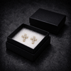 9ct gold CZ cross stud earrings in their gift box