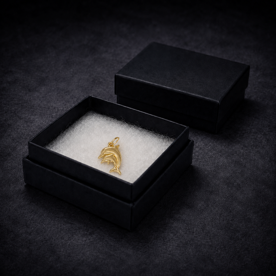 9ct Gold Dolphin Charm Pendant