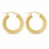9ct Yellow Gold Greek Key Creole Earrings 22mm