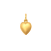 9ct Gold Heart Charm Pendant, front view