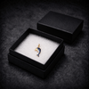 9ct gold blue enamelled dolphin charm pendant in its gift box