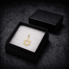 9ct gold star of david charm pendant in its gift box