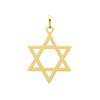 9ct gold star of david charm pendant, front