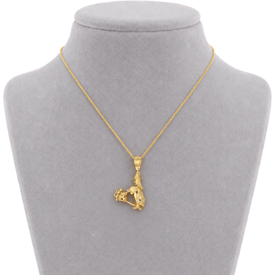 9ct Gold Movable Witch Pendant