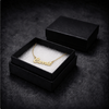 9ct gold personalised script name plate necklace in its gift box