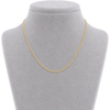 9ct gold curb chain worn on a bust form
