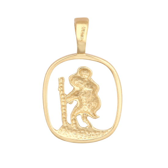 9ct Gold Open St. Christopher Pendant
